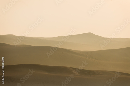 Morning rising sun in desert