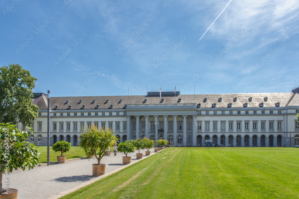 Naklejka premium Electoral Palace Koblenz and gatrdens Germany interesting places
