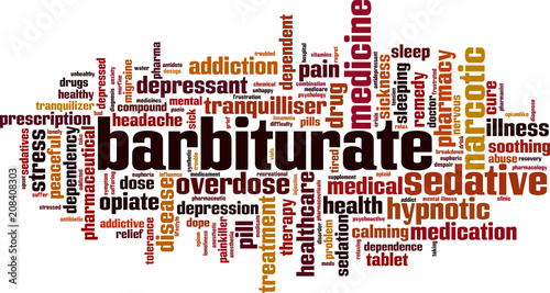 Barbiturate word cloud