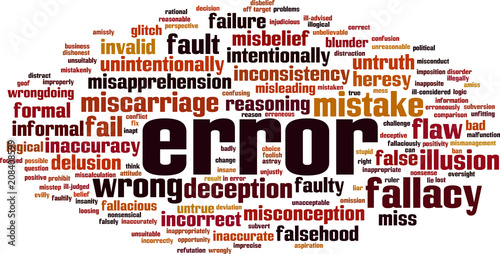 Error word cloud