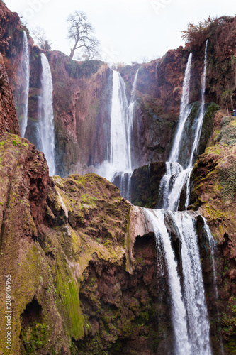 Ouzoud Waterfall  Moroccan beautiful nature place of interest in winter
