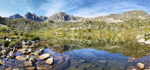 Lake in Collada de Pessons, Andorra. photo