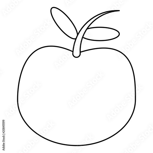 apple fruit icon over white background  vector illustration