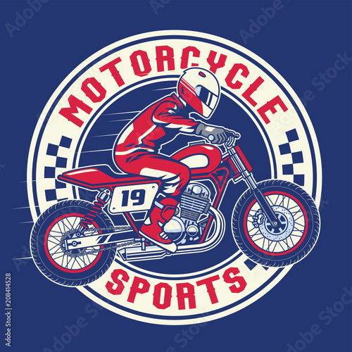motorcycle racing badge design