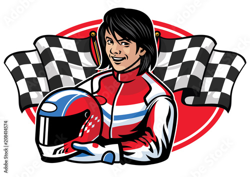 racer woman design