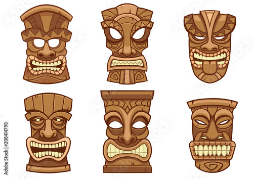 tiki mask set