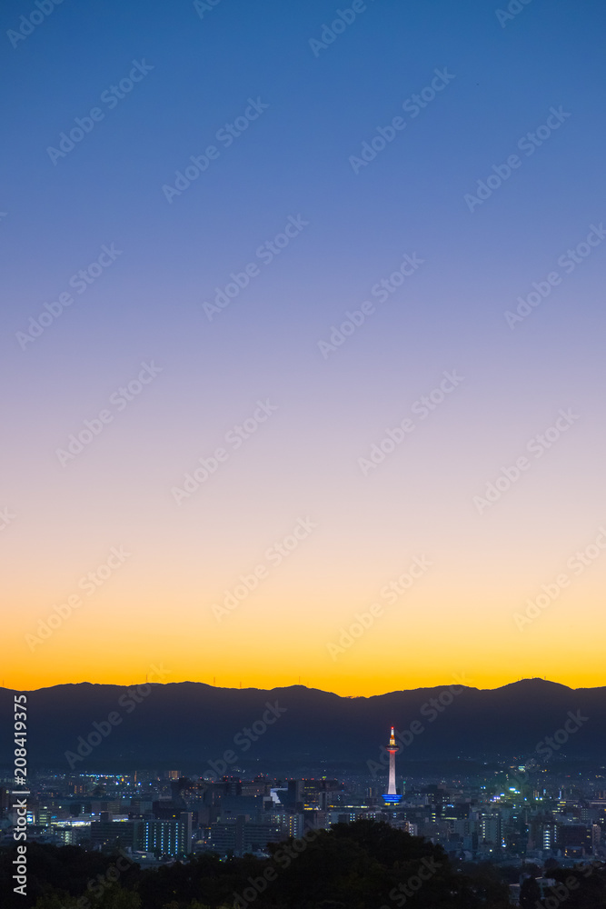 Fototapeta premium kyoto nightview magic sky