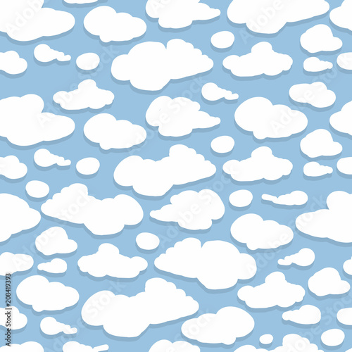 Clouds background, seamless pattern for your design