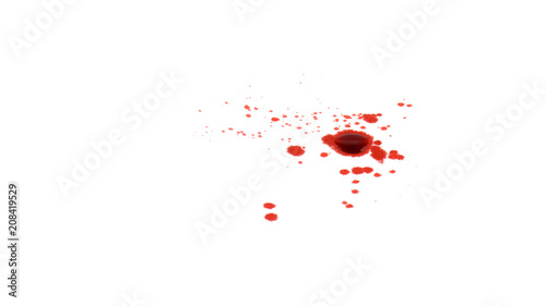 blood splashes isolated on white background