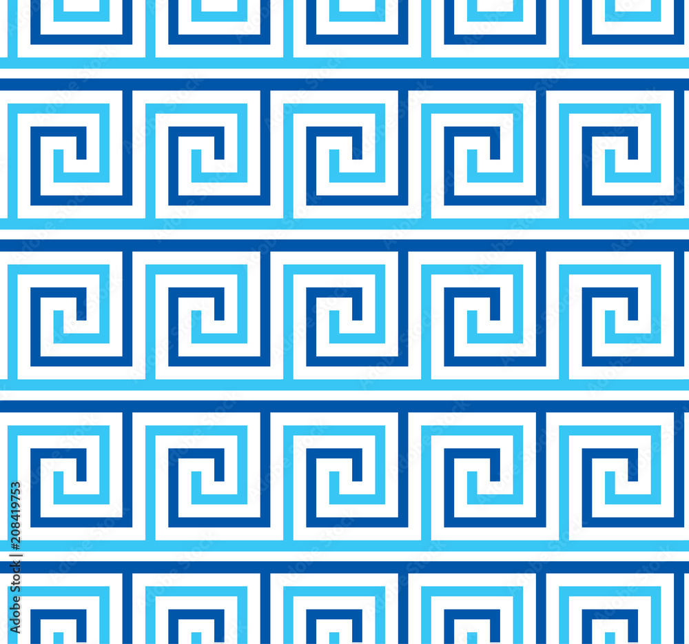 Abstract sea wave geometric seamless pattern. =