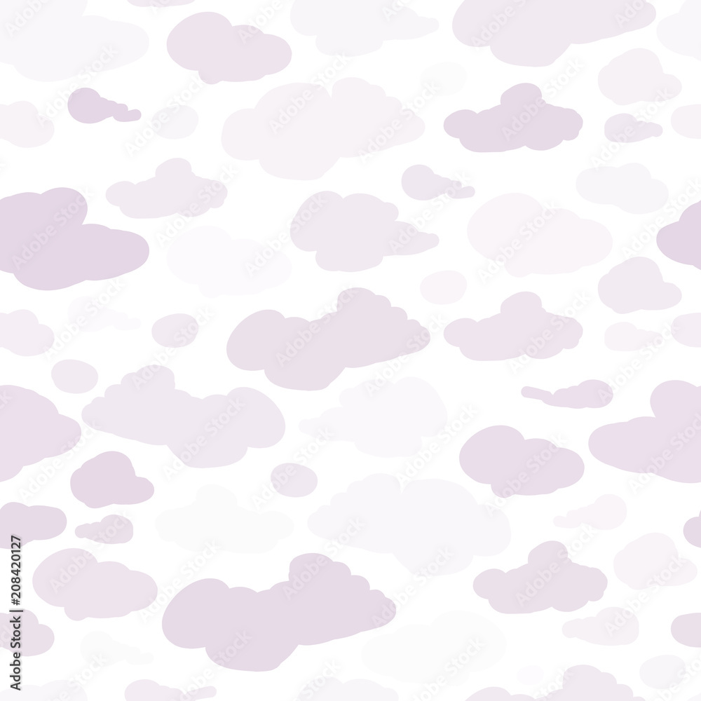 Clouds background, seamless pattern for your design