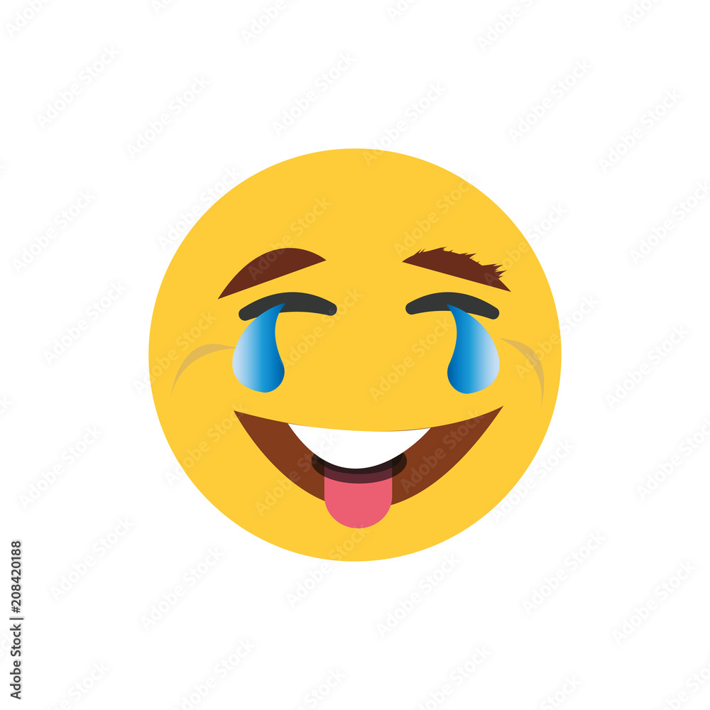 Crazy smile vector icon, simple illustration for web or mobile app Crazy smile vector icon, simple illustration for web or mobile app