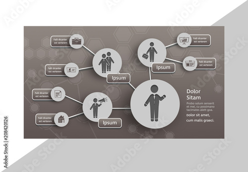 Grayscale Mind Map Infographic Layout