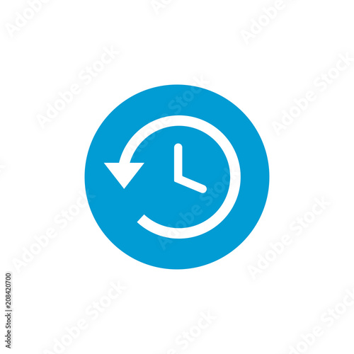 History vector icon, time back symbol. Simple illustration for web or mobile app