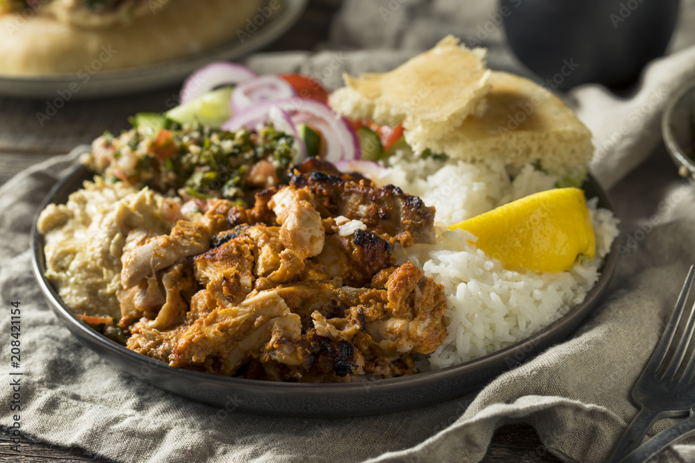 Homemade Doner Kebab Plate Homemade Doner Kebab Plate