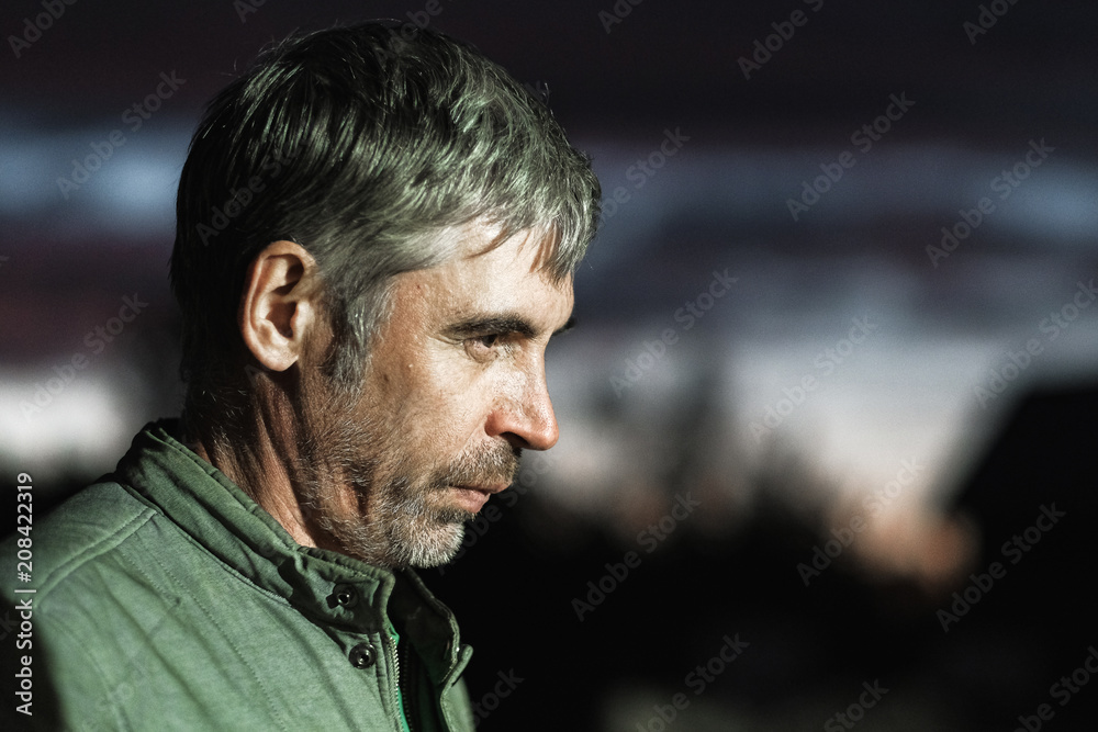 portrait of brutal man with expressive emotion portrait of brutal man with expressive emotion