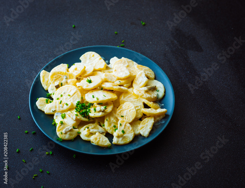 Potato salad with mayonnaise photo