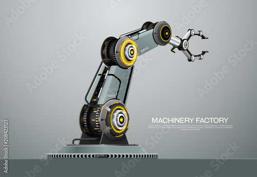 machine robotic robot arm hand factory