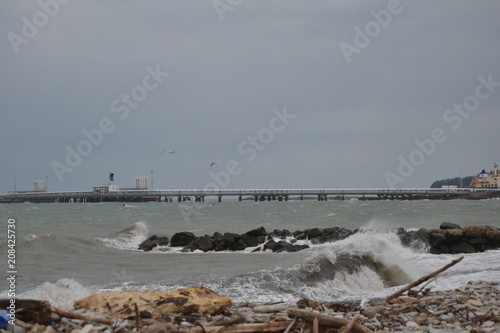 Storm on the Black sea (Russia, Krasnodar region, Tuapse). photo