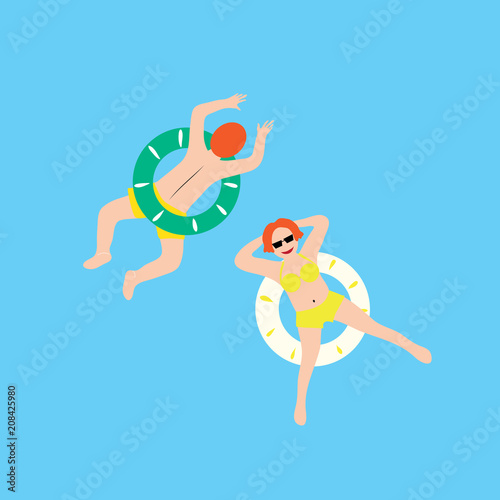 Baden mit Schwimmring