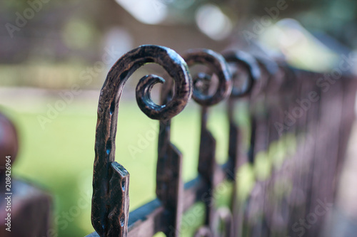 Wrought iron fence