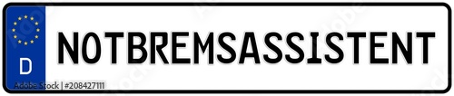 spkw59 SignPersonenKraftWagen spkw - Schrift  Notbremsassistent  Advanced Emergency Breaking System   AEBS  - Kennzeichen  LKW Kennzeichen   Nummernschild - banner xxl g6184