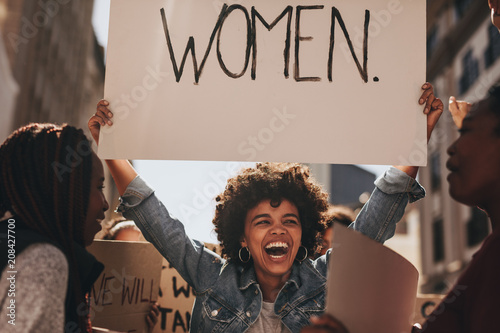 Photos Female activist protesting for women empowerment