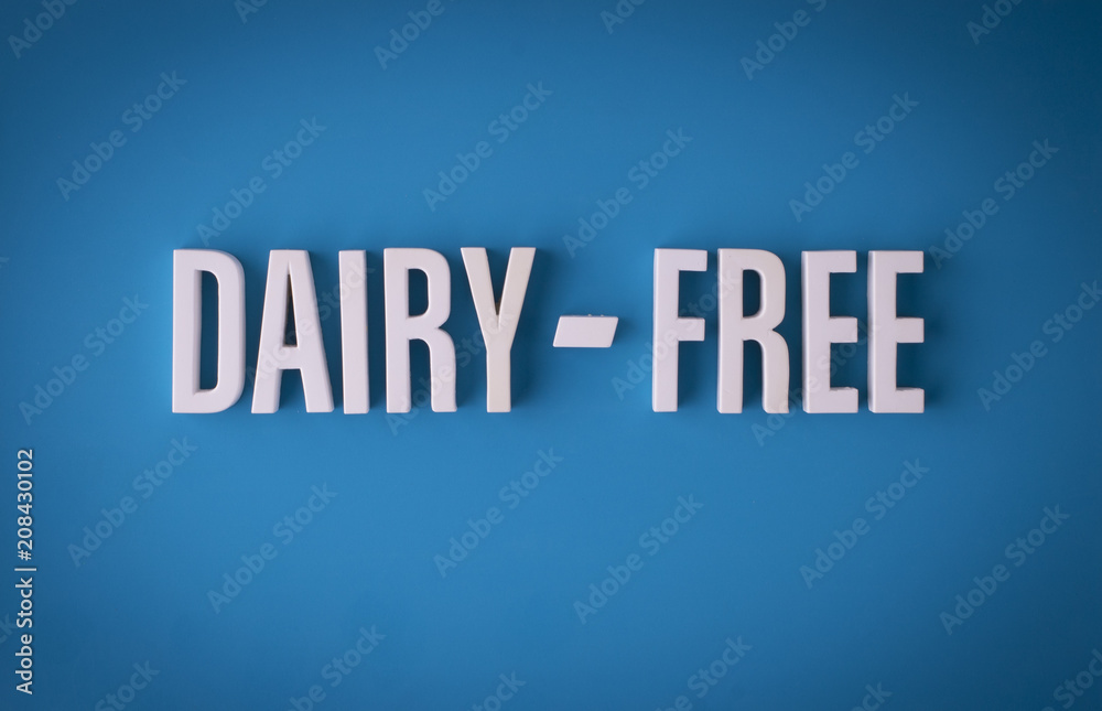 Dairy-free sign lettering