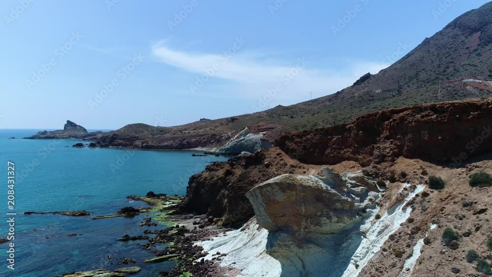 Volcanic mediterranean coastline of Cabo de Gata, Andalusia, Spain Volcanic mediterranean coastline of Cabo de Gata, Andalusia, Spain