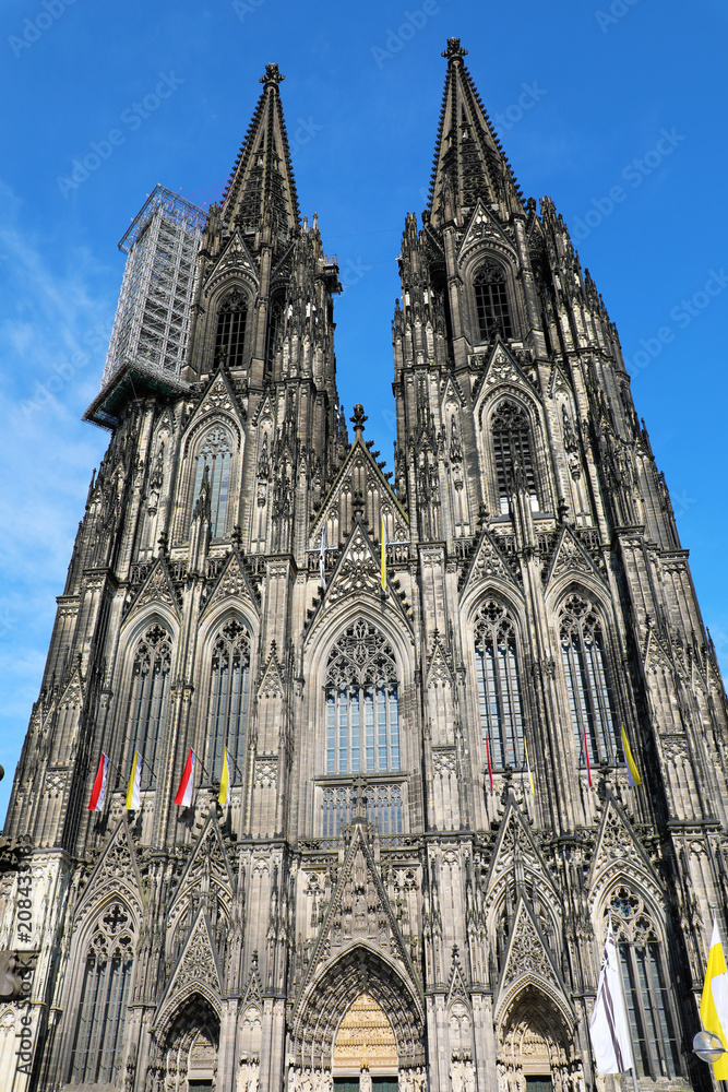 Facade of Cologne Cathedral, Germany, Europe