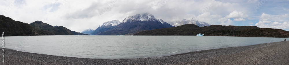 panorama of torres del paine, chile