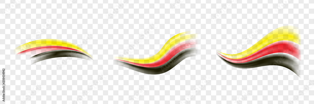 Abstract brush German flag - Transparent brush German flag. Set German flag.
