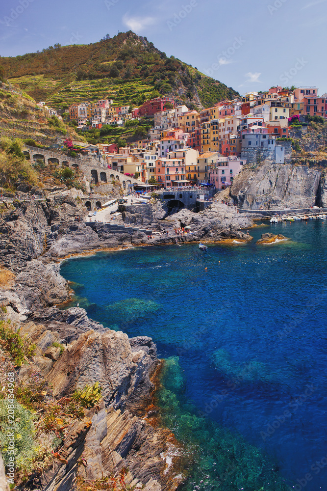 Riomagiore- beautiful village in Cinque terre, Liguria, Italy