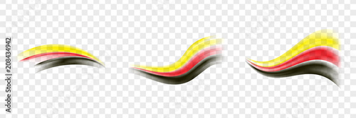 Abstract brush German flag - Transparent brush German flag. Set German flag.