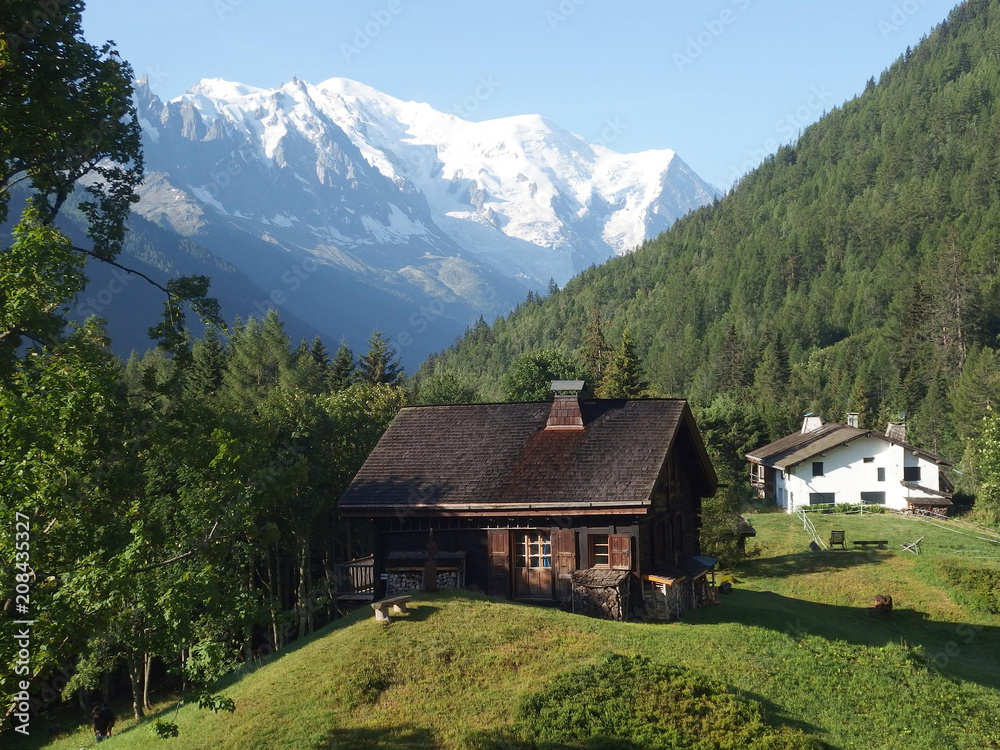 Alpy, Francja, Tour du Mont Blanc - Balkon Południowy w masywie Les Aiguilles - obrazy, fototapety, plakaty 