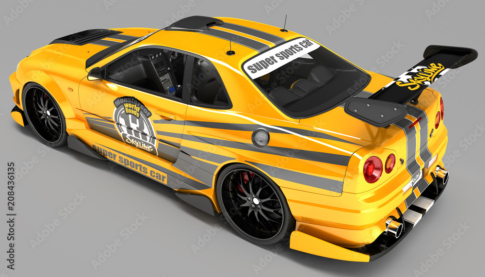 The sports car is a sedan coupe in exclusive racing performance and with an aerodynamic body kit. It is intended for ring competitions. The sports car is a sedan coupe in exclusive racing performance and with an aerodynamic body kit. It is intended for ring competitions.