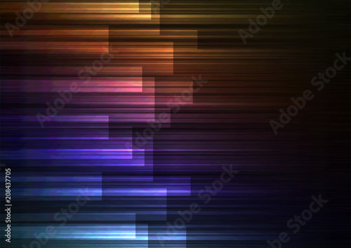fade speed bar overlap in dark background, stripe layer backdrop, technology template, vector illustration