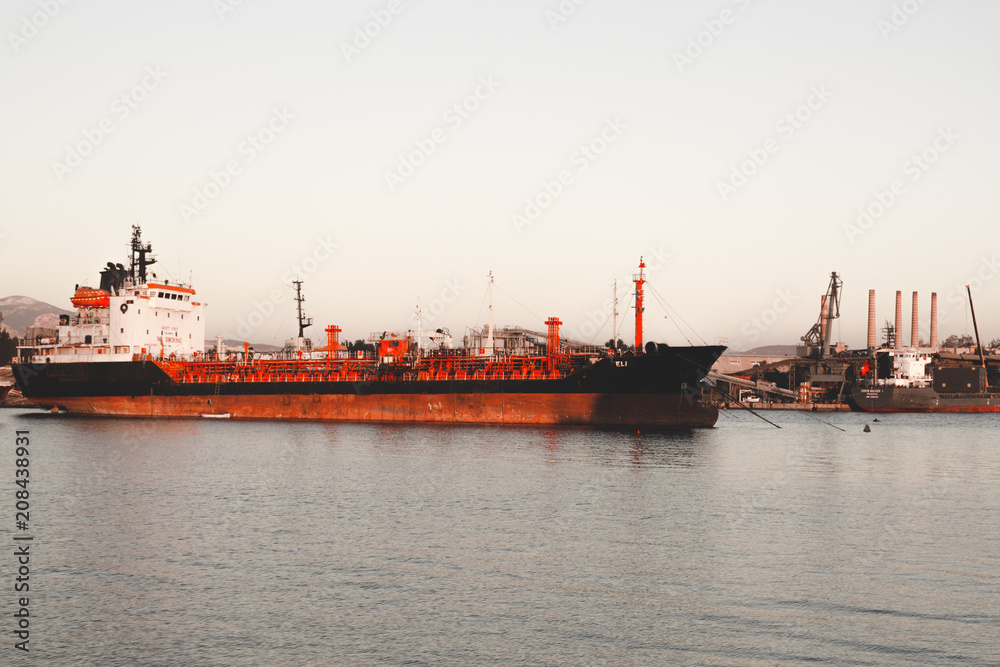 Tanker at the shipyard