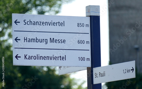 Wegweiser in Hamburg