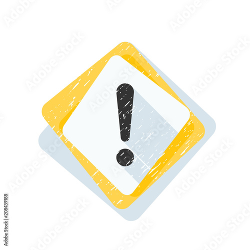 Exclamation Danger sign illustration