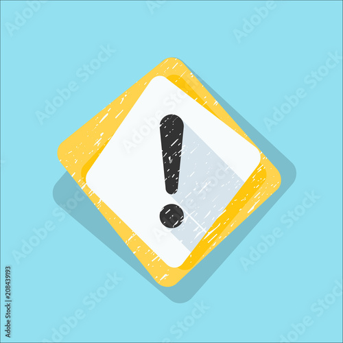 Exclamation Danger sign illustration