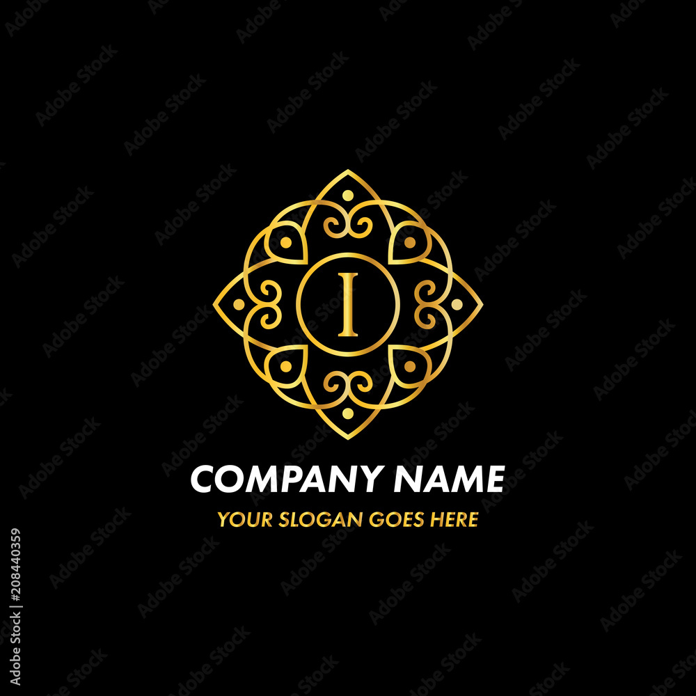Fototapeta premium Monogram Letter I Logo Concept