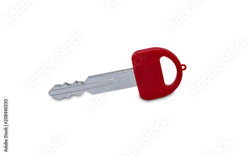 red car key  on white background