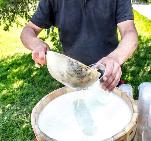 Kazakh National Food from Sour Milk photo