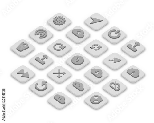 Isometric icons of data 