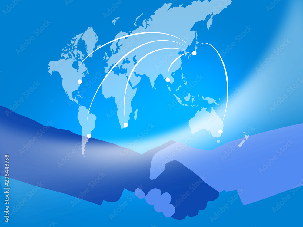ビジネス背景 ビジネス 貿易 取引 ビジネスイメージ 世界地図 Stock Illustration Adobe Stock