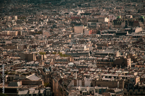 Paris leaving quarters from a birds eye perspective
