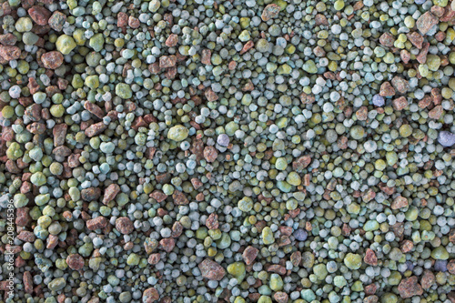 Composite mineral fertilizers. Background selective focus