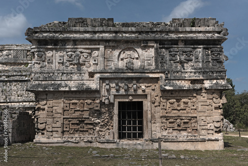 Mayan stone reliefs in Chichen Itza, Yucatan, Mexico