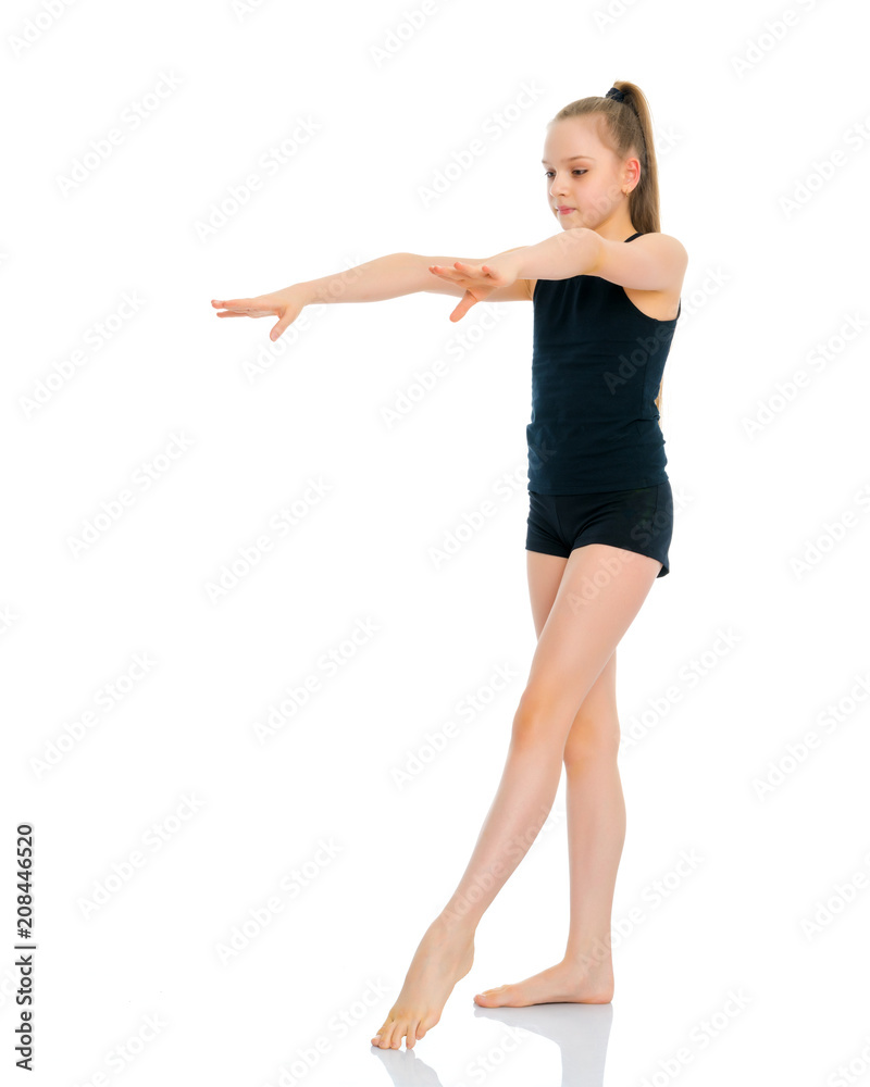 The gymnast perform an acrobatic element. The gymnast perform an acrobatic element.